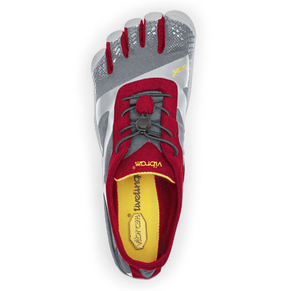 Vibram Five Fingers Mens Training Shoes - Grey/Red - KSO EVO - 04653-QLTG